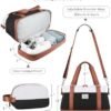 Travel Duffel Bag, ETRONIK Gym Bag for Women with Shoes Compartment & Wet Pocket, Carry On Weekender Bag with Toiletry Bag, Overnight Bag for Hospital, Yoga, Sports (Brown) - Image 5