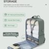 Carry On Backpack for Women Men, 15.6 Inch Laptop Travel Backpack with USB Charging Port, Waterproof Personal Item Backpack Flight Approved, Casual Daypack Backpacks for College Work, Green - Image 3