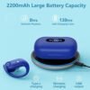 Wireless Earbuds Bluetooth Headphones 130H Playback 4-Mic HD Call IP7 Waterproof Ear Buds in Ear Sport LED Display Earphones with Earhooks for Running Workout Gym Phone Laptop TV Computer (Blue) - Image 4