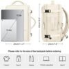 Rinlist Travel Backpack for Men Women, Airline Approved Carry-on Backpack Luggage, Personal Item Backpack Bag, Large Gym Work Backpack, Beige - Image 4