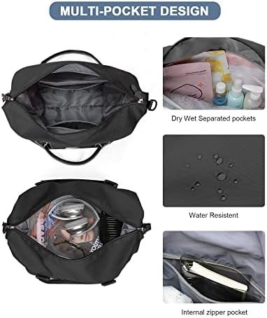 VECAVE Weekender Bags for Women,Carry on Bag,Overnight Bag with Trolley Sleeve,Sports Tote Gym Bag,Travel bag for Women… - Image 5