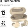 TOZO NC9 Hybrid Active Noise Cancelling Wireless Earbuds, in Ear Headphones IPX6 Waterproof Bluetooth 5.3 Stereo Earphones, Immersive Sound Premium Deep Bass Headset Khaki - Image 5