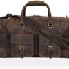 Large duffel bags for men holdall leather travel bag overnight gym sports weekend bag - Image 2