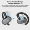 TOZO OpenBuds Lightweight True Open Ear Wireless Earbuds with Multi-Angle Adjustment, Bluetooth 5.3 Headphones with Dual-Axis Design for Long-Lasting Comfort, Crystal-Clear Calls for Driving, Black - Image 2