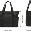 BAGSMART Large Tote Bag For Women, Travel Shoulder Bag Top Handle Handbag with Yoga Mat Buckle for Gym, Work, Travel - Image 5