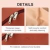 Amorebelle Large Capacity Travel Makeup Bag, PU Leather Waterproof Cosmetic Bag, Portable Pouch with Handle Open Flat Toiletry Bag for Easy Access Makeup Storage Brush for Women(Brown) - Image 3