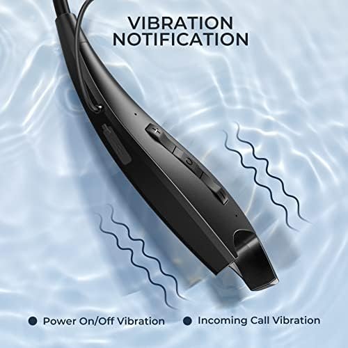 Neckband Bluetooth Headphones, Around The Neck Headphones 24H+ Playtime, Bluetooth Headsets with Call Vibration, Shark Jaw Design Wireless Earbuds+Noise Isolation/Built-in Mic/IPX7 Waterproof - Image 4