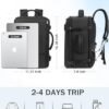 FALARK INC Travel Backpack For Women Men, Carry On Backpack Flight Approved, Waterproof Anti-theft Personal Item Trave Bag With USB Port For Travel, Black - Image 4