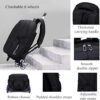 EKUIZAI Solid Color Trolley Backpack Schoolbag for Middle School Students Elementary Rolling Bag Daypack for Teen Boys - Image 4