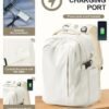 nanamango Travel Backpack For Women Men Carry On Backpack Flight Approved Water Resistant 14 Inch Laptop Backpack with USB Charging Port For Hiking Weekender Business College (White) - Image 8