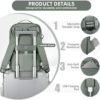 WEPLAN 17x10x9 United Airlines Personal Item Bag, Underseat Carry on Backpack, Waterproof Cabin Luggage Bag, Travel Essentials, Olive - Image 4