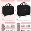 Black Toiletry Bag, Makeup Organizer, Travel Bag For Women Mens Toiletries, Waterproof with Hanging Hook, Large Capacity - Image 6