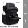 Kenneth Cole REACTION Diamond Tower Collection Lightweight Hardside Expandable 8-Wheel Spinner Travel Luggage, Black, 2-Piece Bundle (Carry On + Backpack) - Image 3