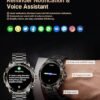 Smart Watch for Men Answer/Make Call for Android iPhone, 1.43" AMOLED HD Screen Mens Luxury Watch, 400mAh Heavy Duty Smartwatch Heart Rate Blood Oxygen Blood Pressure Sleep Monitor Pedometer, 2 Straps - Image 3