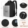Laptop Backpack for Men Women, Travel Laptop Backpacks with USB A & C Charging Port, Water Resistant School Backpack Computer Bag for Men, 15.6 Inch Laptop Bag for Work Business, Black - Image 5