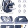 Travel Backpack for Women, United Airlines Carry on bags Travel Bag Flight Approved, personal item bag 17 * 10 * 9 with USB Charging Port, Waterproof Carry on Backpack, Aqua Blue - Image 7