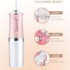 Water-Flosser-Teeth-Cleaner, Rechargeable - Waterproof, Portable Cordless Dental Oral Irrigator, Water flossers for Teeth, 3 Modes 4 Nozzles, for Home and Travel Elegant, Water Flosser for Braces - Image 2