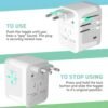 Universal Travel Adapter, International Power Plug Adapter with 3 USB-C and 2 USB-A Ports, All-in-One Worldwide Wall Charger for USA EU UK AUS and 150+ Countries - Image 5