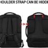 Vancropak Travel Backpack, 40L Expandable Carry On Backpack for Men, Flight Approved Water Resistant Luggage Backpack for Outdoor,Expandable Extra Large Business Backpack for Men Women,Black - Image 4