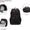 SwissGear 5698 Laptop Backpack, Black, 17-Inch - Image 4