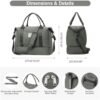 Travel Bag with Shoes Compartment,Weekender Bags for Women Travel,Carry On Duffel Overnight Bag with Trolley Sleeve & Wet Pocket,Travel tote Bag Sports Gym Bag - Image 4