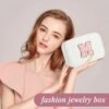 Travel Jewelry Case for Women Girls, L Initial Travel Jewelry Case | Medium Jewelry Travel Case | Personalized Travel Mini Jewelry Case | Birthday Gifts for Women Mom Grandma - Image 5