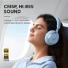 Soundcore by Anker, Space One, Active Noise Cancelling Headphones, 2X Stronger Voice Reduction, 40H ANC Playtime, App Control, LDAC Hi-Res Wireless Audio, Comfortable Fit, Clear Calls, Bluetooth 5.3 - Image 3