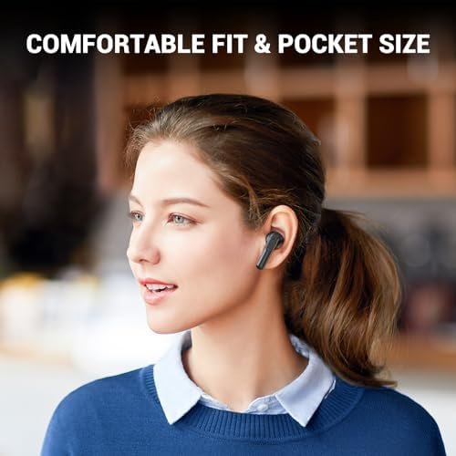 occiam Earbuds Wireless Bluetooth 5.3 Headphones Ear Buds 64H Playback, IPX7 Waterproof, 13mm Drivers with HiFi Sound, in-Ear Earphones for iOS Andriod Cell Phone (Black) - Image 4