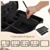 Stagiant Extra Large Makeup Case, Professional Makeup Train Case, 3 Layers Deep Makeup Organizer Box for MUA Travel Nail Cases Bag with Mirror/Shoulder Strap/Trolley Sleeve,16.5x12.6x7.5 - Image 3