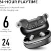 TOZO A1 Mini Wireless Earbuds Bluetooth 5.3 in Ear Light-Weight Headphones Built-in Microphone, IPX5 Waterproof, Immersive Premium Sound Long Distance Connection Headset with Charging Case, Black - Image 6