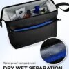 BAGSMART Toiletry Bag for Men, Wide Opening Travel Toiletry Bag for Men, Dopp Kit Water Resistant Shaving Hygiene Bag for Bathroom Shower, Travel Size Toiletries, Travel Essentials, Black - Image 2