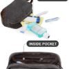 emissary Travel Toiletry Bag for Men, Leather and Canvas Toiletry Bags, Dopp Kit for Men, Travel Bathroom Bag Men's Shaving Kit, Travel Kit Small Bag for Men, Shaving Bag for Travel Accessories (Gray) - Image 4