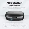 Tribit Wireless Earbuds, 110H Playtime Bluetooth 5.3 IPX8 Waterproof Touch Control True Wireless Bluetooth Earbuds with Mic Earphones in-Ear Deep Bass Built-in Mic Bluetooth Headphones, FlyBuds 3 - Image 6