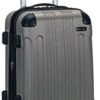 Rockland London Hardside Spinner Wheel Luggage, Silver, Carry-On 20-Inch