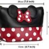 AHOLICSHOP 2 Pcs Cartoon Leather Travel Makeup Handbag, Cute Portable Cosmetic bag Toiletry Pouch for Women Teen Girls Kids (Black & Pink) - Image 4