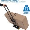 Mount-It! Folding Luggage Cart and Dolly | 77 Lb Capacity | Portable Lightweight Luggage Trolley Cart with Telescoping Handle and 4 Rubber Wheels | Steel Frame - Image 6