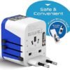 Ceptics Universal Travel Adapter Plug World Power W/ 4 USB Ports - Charge Cell Phones, Smart Watches, iPhones - For International Europe, China, UK, UAE, Australia - Type A, C, G, I - Image 9