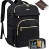 LOVEVOOK Carry On Travel Backpack for Women, TSA Personal Item Travel Bag for Airplanes, Waterproof Carry on Bag Flight Approved with USB Port 35L Daypack with 2 Packing Cubes, Fits 15.6" Laptop