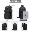 OZUKO Multipurpose Sling Bag for Men, Large Capacity Crossbody Shoulder Bag Waterproof Sling Chest Backpack with Tripod Holder Fit for Outdoor Travel Photography (Black) - Image 2