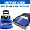Folding Hand Truck, Expandable Light Weight Luggage Cart with 2 Wheels, Free Bungee Cord and Storage Bag, Aluminium Foldable Trolley for Travel, Shopping，Moving, Office - Image 5