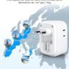 European Travel Plug Adapter, LENCENT International Type-C Foldable Power Plug with 4 Outlets, USB C Charger Adaptor, US to Most of Europe EU Iceland Spain Italy France Germany, Cruise Ship Approved - Image 3