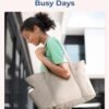 BAGSMART Large Tote Bag For Women, Travel Shoulder Bag Top Handle Handbag with Yoga Mat Buckle for Gym, Work, Travel - Image 5