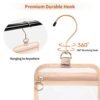 CUBETASTIC Toiletry Bag for Women, Clear Hanging Travel Toiletries Bag, Portable Makeup Bag Transparent Cosmetic Case with Handle, Traveling Make Up Organizer - Image 2