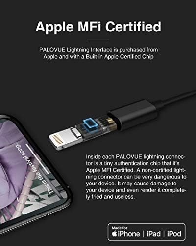 PALOVUE iPhone Headphones Earbuds Earphones wtih Lightning Connector Apple MFi Certified Compatible 14 13 12 11 Pro Max X XS XR 8 7 Plus with Microphone Controller SweetFlow Black - Image 3