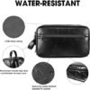 BNSPOCKET Personalized Leather Travel Toiletry Bag for Men, Large Travel Bathroom Shaving Dopp Kit, Large Cosmetic Travel Bag Waterproof - Image 4