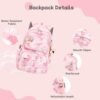 Rolling Backpack for Girls Elementary School Students with Wheels Bookbags Kids trolley Tie Rod Schoolbag Teens Travel Bag - Image 5