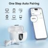 Wireless Earbuds, Bluetooth 5.3 Headphones 40Hrs Playtime Deep Bass Stereo in-Ear Earbud, LED Power Display, Call Noise Canceling Headphones with Mic, IP7 Waterproof Earphones for iPhone Android - Image 4