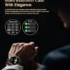 Smart Watch for Men Answer/Make Call for Android iPhone, 1.43" AMOLED HD Screen Mens Luxury Watch, 400mAh Heavy Duty Smartwatch Heart Rate Blood Oxygen Blood Pressure Sleep Monitor Pedometer, 2 Straps - Image 2
