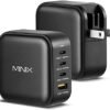MINIX NEO P3 100W Turbo 4-Ports GaN Wall Charger, 3 x USB-C Port Fast Charging Adapter(Max 100W/20W), 1 USB-A (Max 18W). Compatible with MacBook Pro Air, iPad Pro, iPhone 14,Galaxy S9 and More. - Image 8