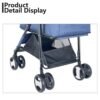 HTLPET 3-in-1 Dog Stroller for Medium Dogs, Foldable and Detachable Carrier Pet Stroller for 2 Dogs/Cats, Easy One-Hand Fold, Perfect for Dogs & Cats, up to 44lbs(Blue) - Image 9